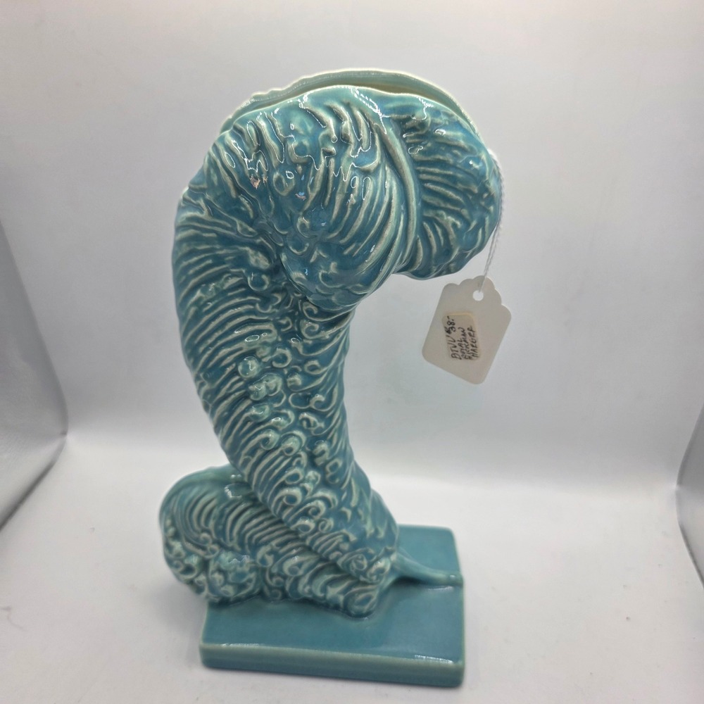 Vintage Royal Haeger Turquoise Figural Bird Vase MCM Art Pottery USA